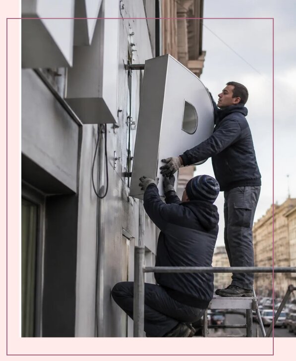 Изготовление и монтаж больших объемных букв в Вологде