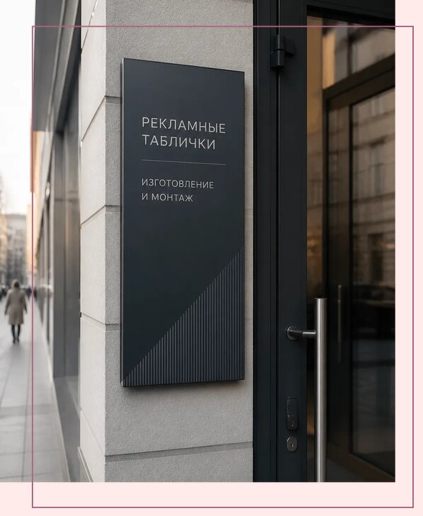 Рекламные таблички в Вологде по цене от 4622 р. | Аванза-Вгд